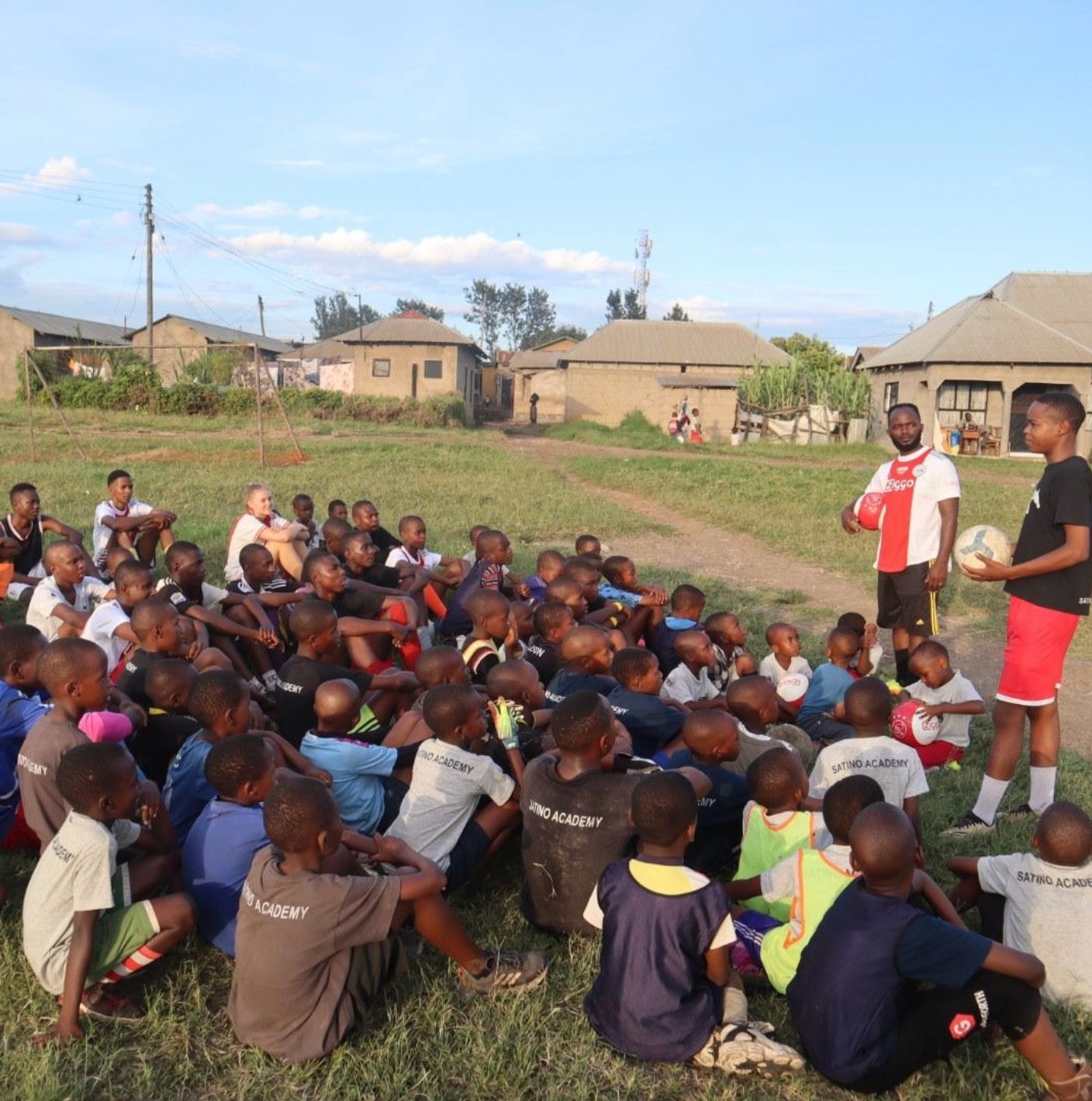 Coach addressing the full squad