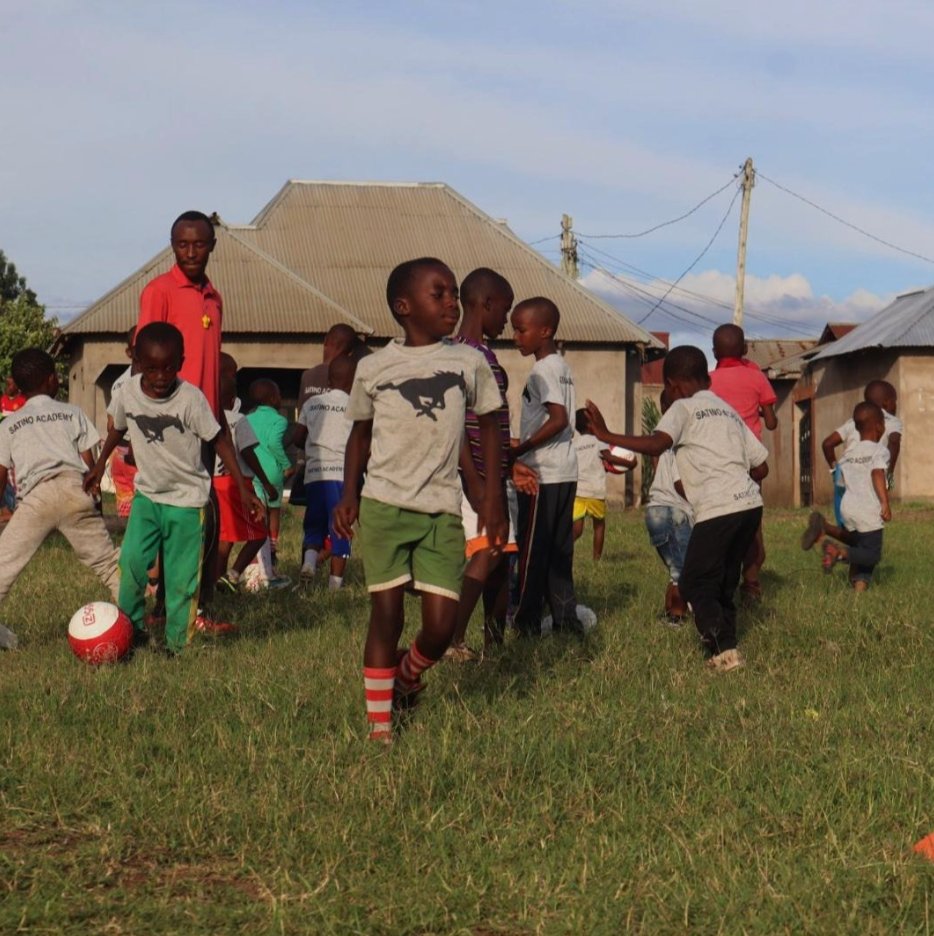 Young players training